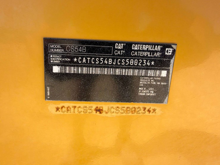 2016-caterpillar-cs54b-84”-vibratory-smooth-drum-compactor-(1,074-hours)-image-27