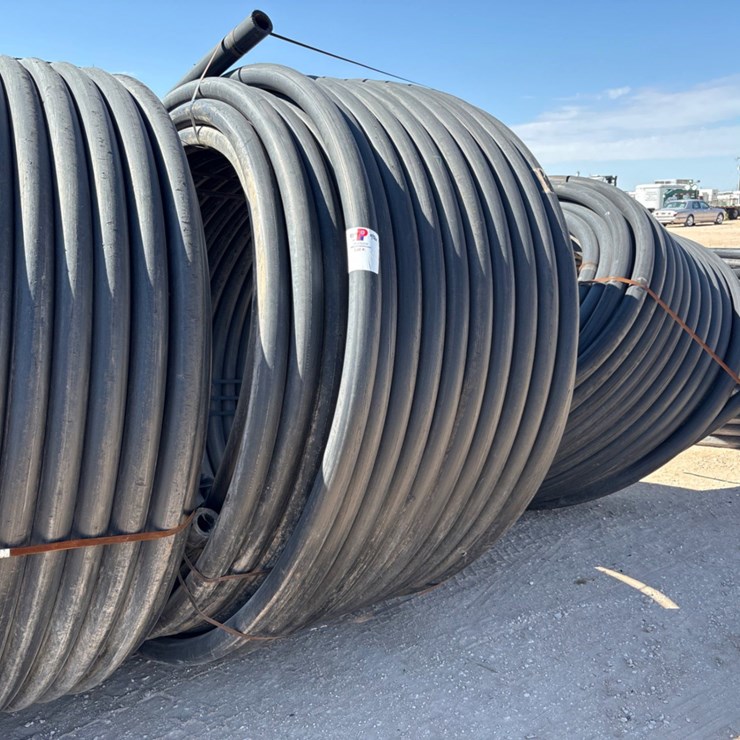 1000’ ROLL OF USED IPS 3” POLY PIPE