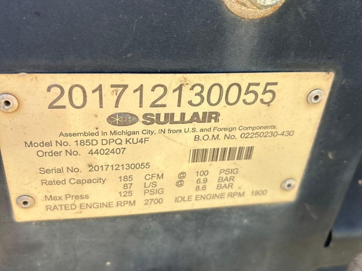 sullair-185-s/a-portable-air-compressor-image-7