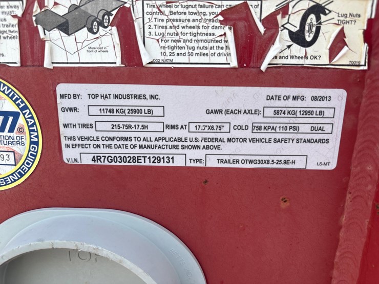 2014-top-hat-trailers-30’-x-102”-t/a-gooseneck-trailer-image-7