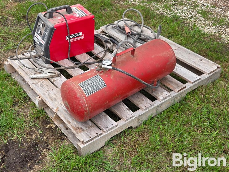lincoln-electric-sp-100-welder-&-air-tank-image-1