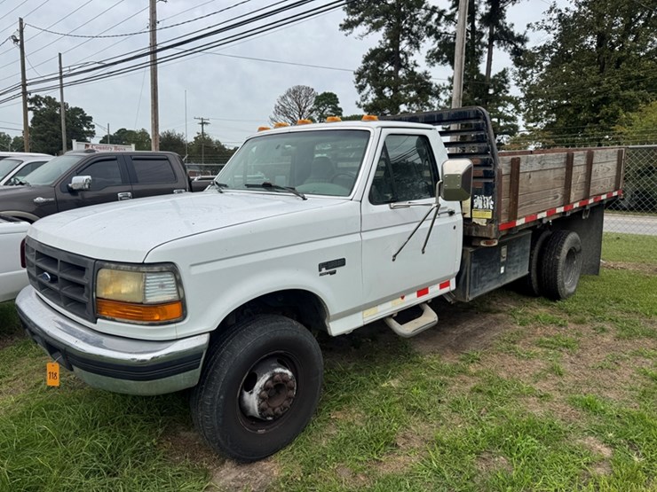 1997-ford-f-450-regular-cab-dump-body/flatbed-7.3l-powerstroke---5-speed-trans-93,502-miles-showing-image-1