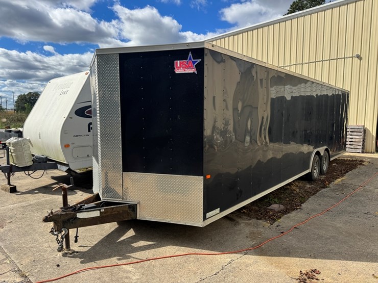 2021-rock-solid-cargo-28'-x-8.5'-enclosed-trailer-gvwr:-9,990-lb,-rear-ramp-door-and-side-door-image-1