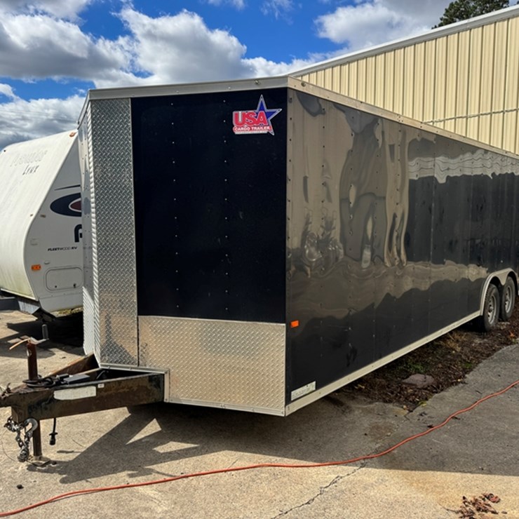 2021 ROCK SOLID CARGO 28' X 8.5' ENCLOSED TRAILER GVWR: 9,990 LB, REAR RAMP DOOR AND SIDE DOOR
