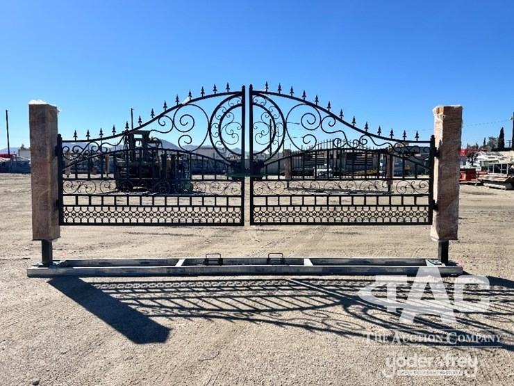 2026-earthygrounds-eg-10s-sc-20ft-double-swing-wrought-iron-driveway-gate-w/timber-posts,-scrollwork-construction-design.-image-3