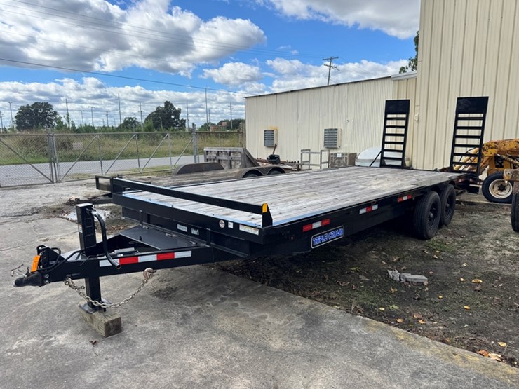2025-triple-crown-102"x24'-dual-axle-deck-over-equipment-trailer---folding-ramps---gvwr:-14,000lb-image-1