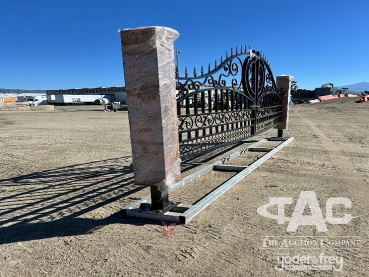 2026-earthygrounds-eg-10s-sc-20ft-double-swing-wrought-iron-driveway-gate-w/timber-posts,-scrollwork-construction-design.-image-4