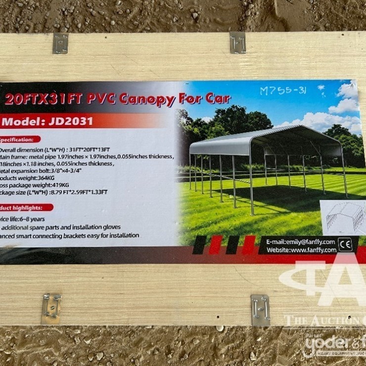 2026 Aboss Jd2031 20'x31' carport.