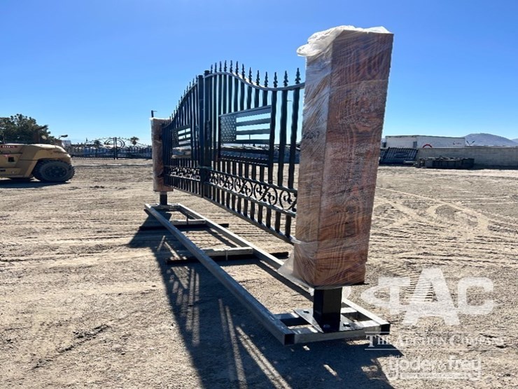 2026-earthygrounds-eg-10s-uf-20ft-double-swing-wrought-iron-driveway-gate-w/timber-posts,-us-flag-design.-image-2