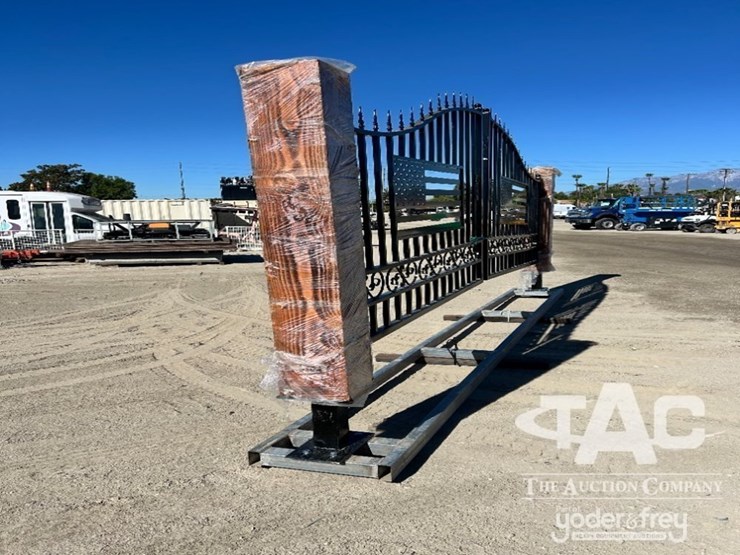 2026-earthygrounds-eg-10s-uf-20ft-double-swing-wrought-iron-driveway-gate-w/timber-posts,-us-flag-design.-image-4