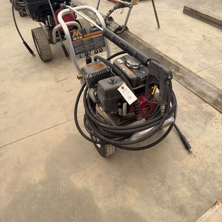 2018 Mi-T-M Pressure Washer 2700 PSI, Model CA27031MMH, gas, runs rough, comes with hose & wand, s/n- 1877569