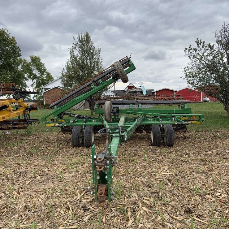 Unverferth 1225 Pull Type Double Rolling Basket, 35t, with harrow