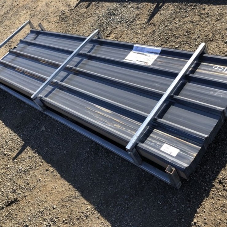 (100) Unused Aboss 10ft x 3ft Metal Roof Panels.