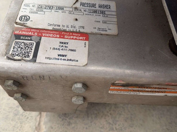 2018-mi-t-m-pressure-washer-2700-psi,-model-ca27031mmh,-gas,-runs-rough,-comes-with-hose-&-wand,-s/n--1877569-image-7