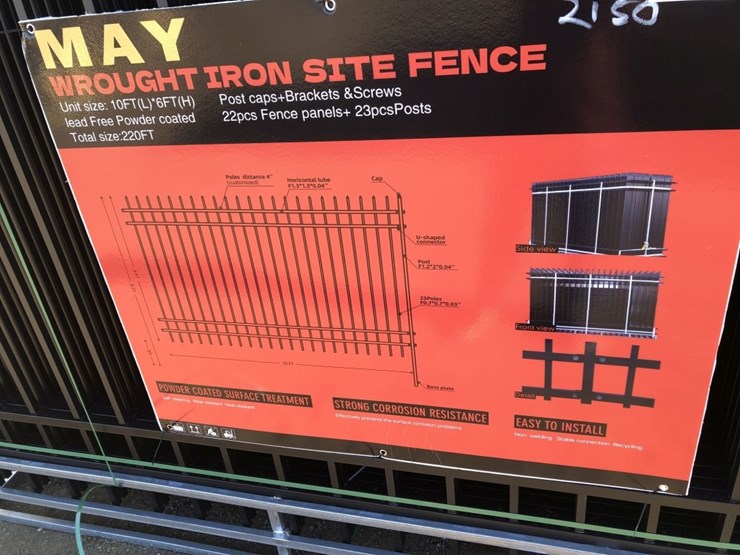 unused-wrought-iron-site-fence,-image-3
