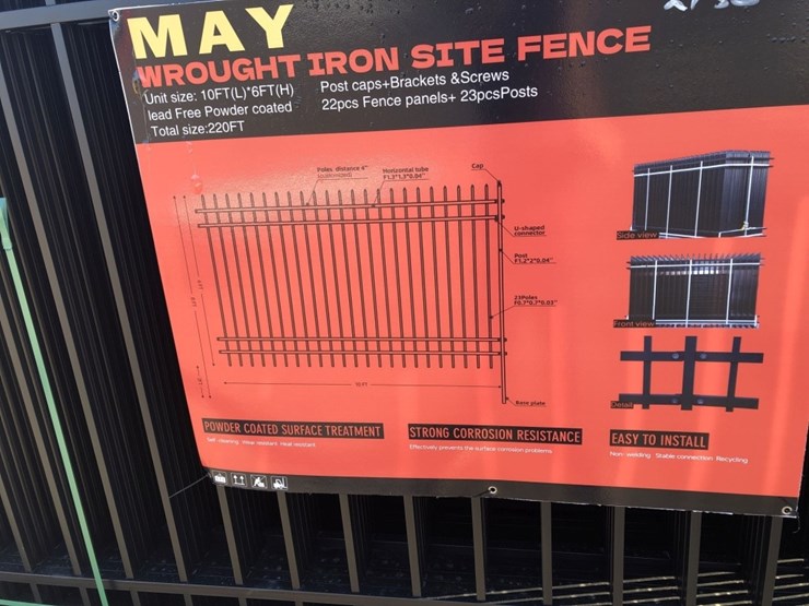 unused-wrought-iron-site-fence,-image-3