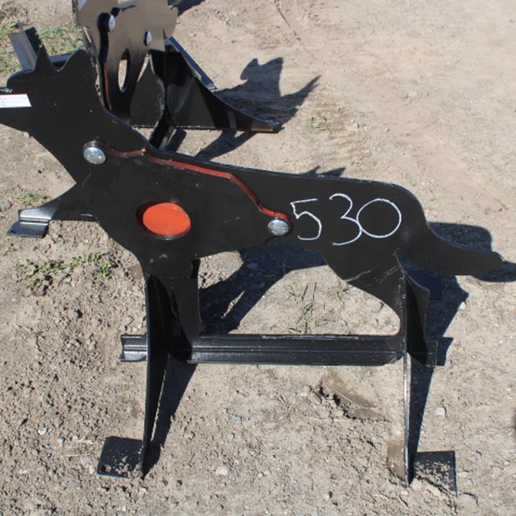 #530 • 3/8 in AR500 Steel Coyote Shooting Target with heart flapper