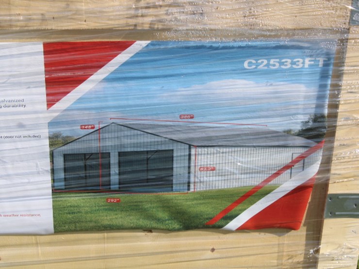 #563-•-highend-25ft-x-33ft-unused-double-garage-metal-she-image-2