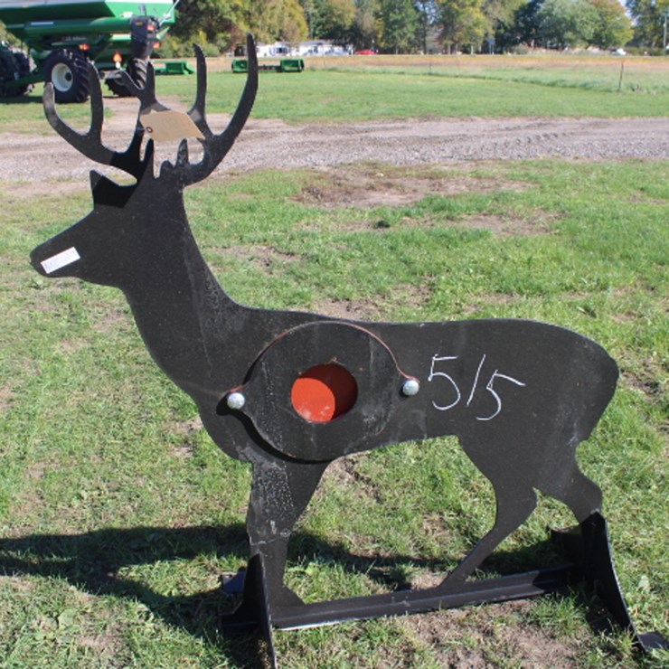 #515 • 3/8 in AR500 Steel Deer Shooting Target With Heart Flapper