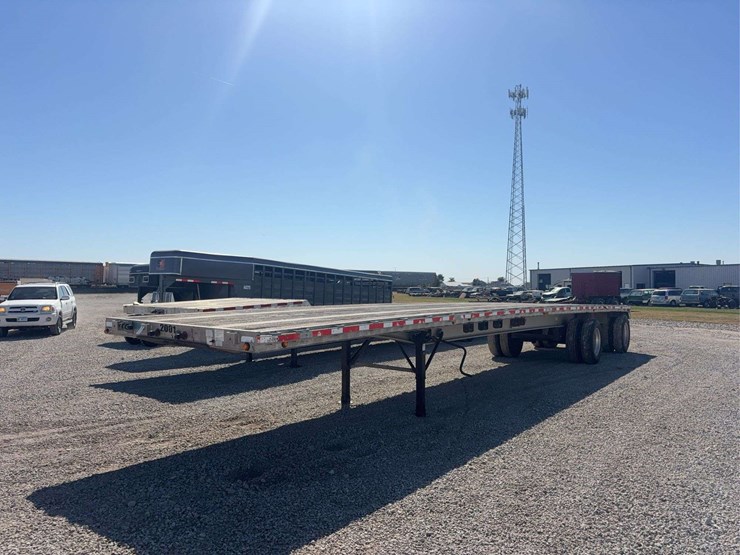 2006-east-48t-flat-deck-semi-trailer,-spread-axle-(120"),-all-axles:-21,200lbs,-11r24.5-tires,-steel-coil-supports,-vin#-1e1h5y2857rj40074-image-2