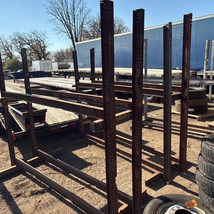 #6955 • (2) Shop Made Steel Tire Racks
