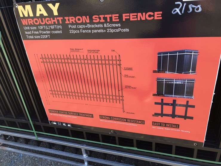 unused-wrought-iron-site-fence,-image-3