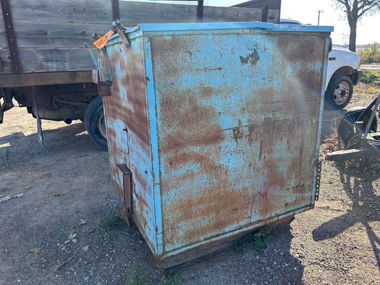 #6938-•-blue-steel-scrap-bin-with-hinged-lid-image-3