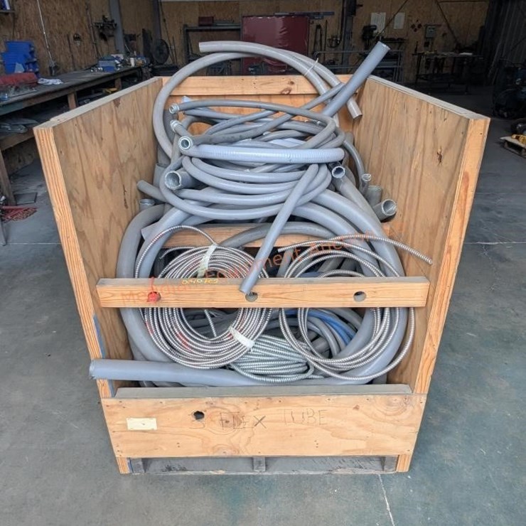 Crate of Assorted Flex Conduits