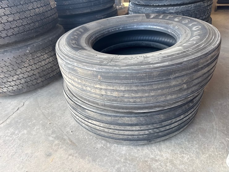 #6990-•-(2)-firestone-fs591-11r22.5-commercial-truck-tires-image-1