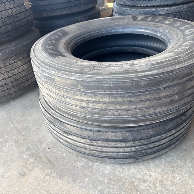 #6990 • (2) Firestone FS591 11R22.5 Commercial Truck Tires