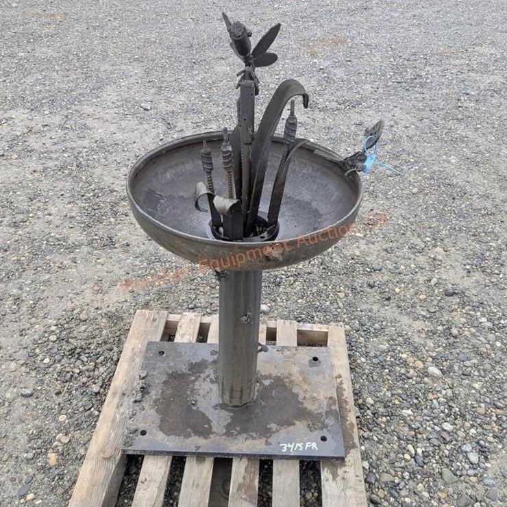 Steel Bird Bath