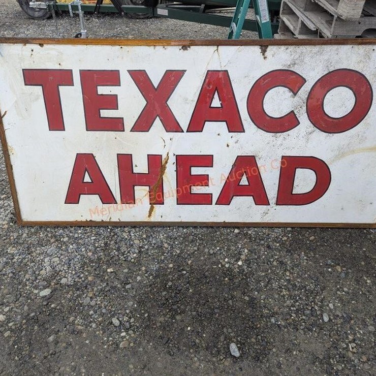 Vintage Metal Texaco Sign ~4'x8'