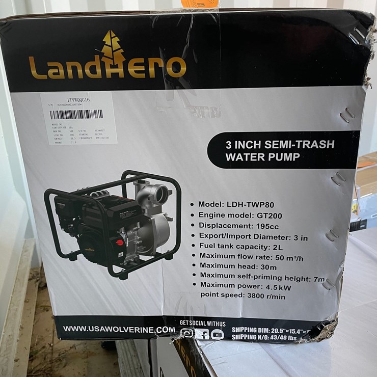#5201 • 2026 LandHero 3" Semi-Trash Water Pump