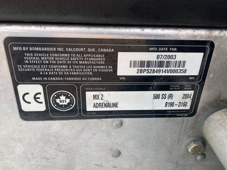 #1053-•-2004-mxz-500ss-ski-doo-snowmobile-(has-current-reg.-card)-image-46