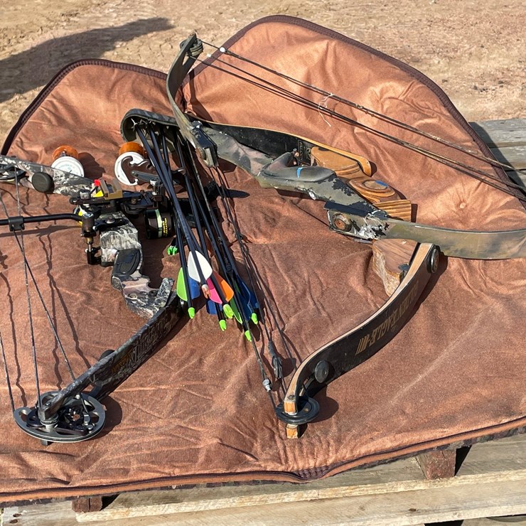 #5217 • (3) Compound Bows with Arrows and Accessories