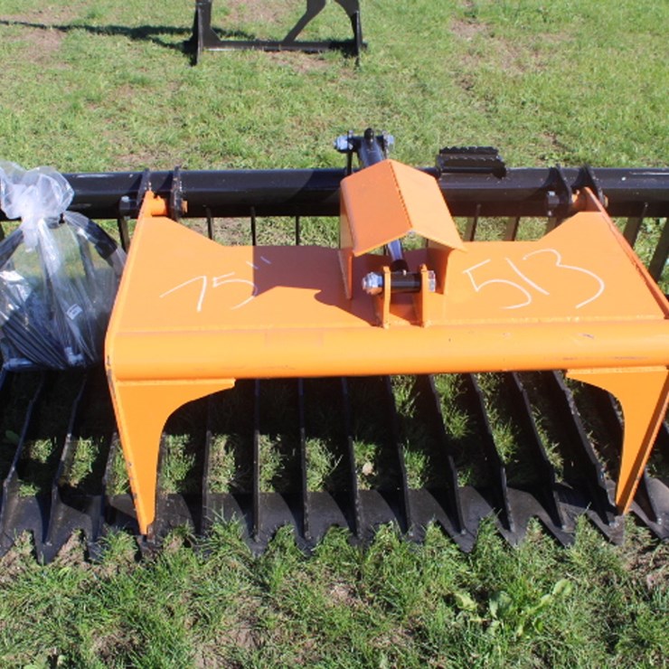 #513 • 76 in single cylinder skeleton grapple bucket v3