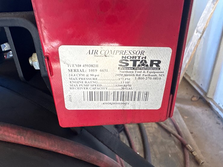 #6987-•-northstar-30-gallon-horizontal-air-compressor-with-honda-gx390-13hp-engine-image-6