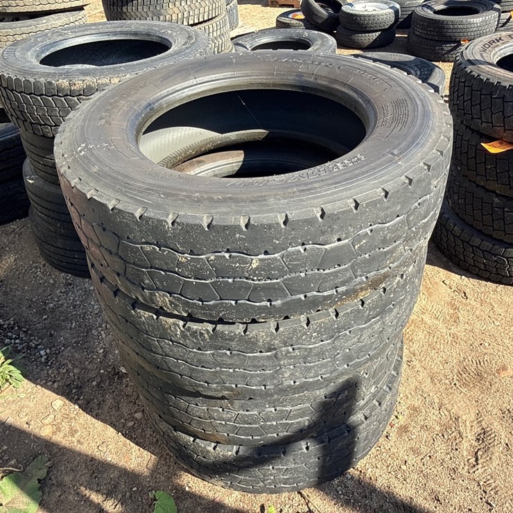 #6962 • (4) Yokohama Super Steel MY507 Commercial Truck Tires