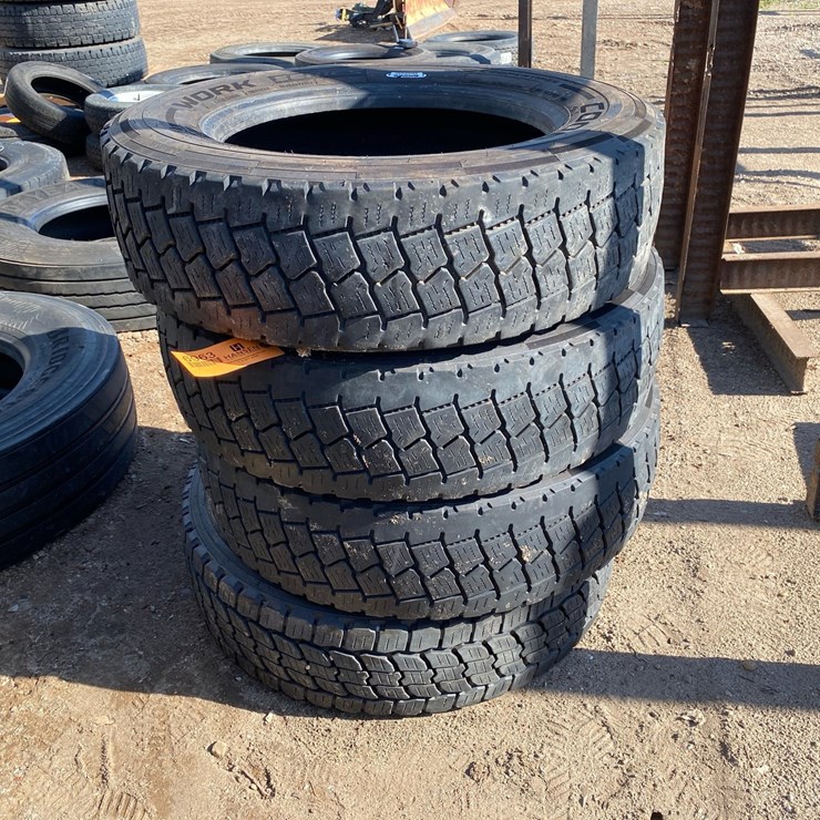 #6963 • (4) 225/70R19.5 Commercial Truck Tires