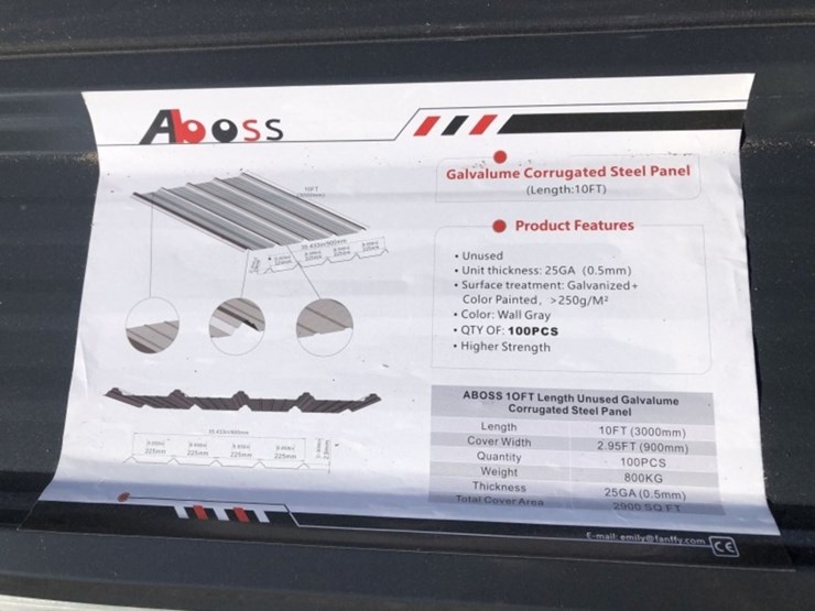 (100)-unused-aboss-10ft-x-3ft-metal-roof-panels.-image-3