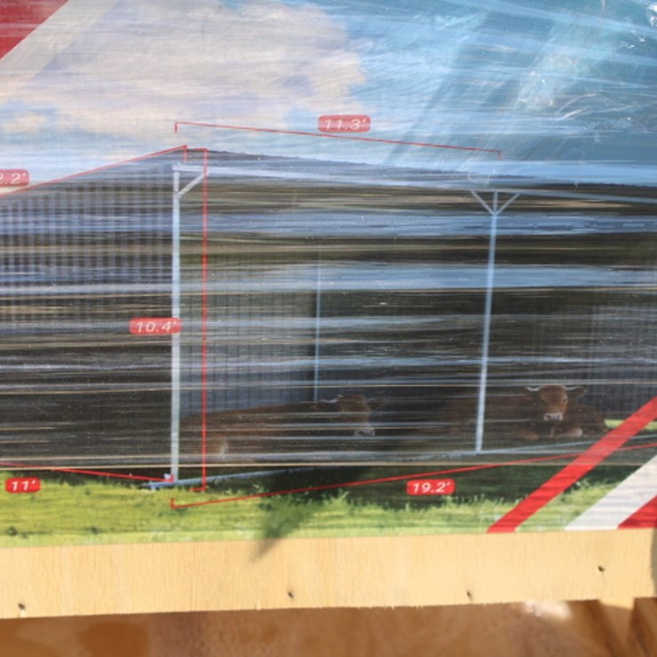 #562 • Galvanized metal livestock shed