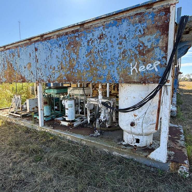 25’L x 8’W x 10’H (3) AIR COMPRESSORS W/ AIR VOLUME TANKS, SKIDDED