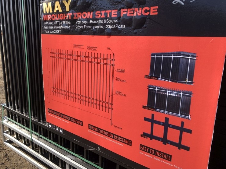 unused-wrought-iron-site-fence,-image-3