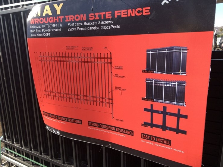 unused-wrought-iron-site-fence,-image-3