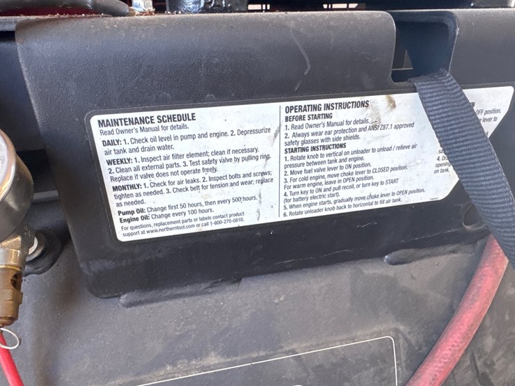 #6987-•-northstar-30-gallon-horizontal-air-compressor-with-honda-gx390-13hp-engine-image-12