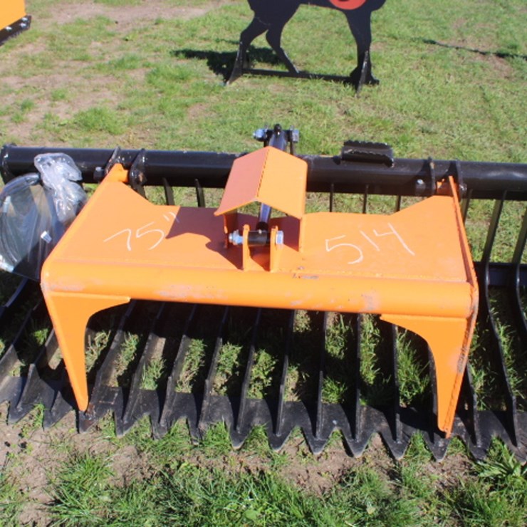 #514 • 76 in single cylinder skeleton grapple bucket v3