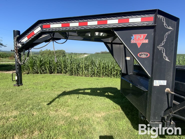 2007-pj-d8142-96"-x-14'-t/a-gooseneck-deckover-dump-trailer-image-9