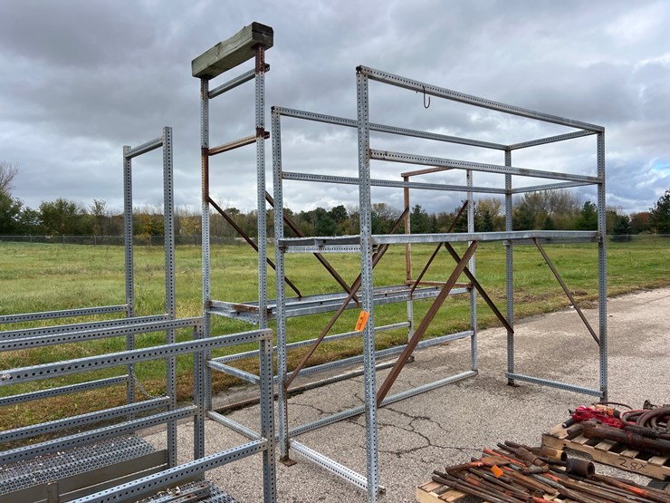 #2102-•-(2)-galvanized-perforated-steel-storage-rack-frames-image-3