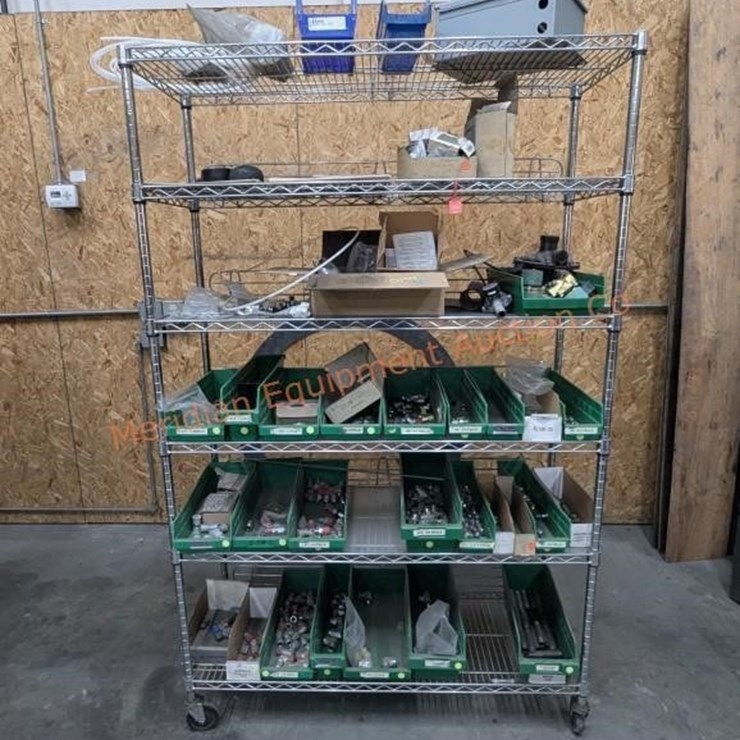 Wire Rack w/ Assorted Shop Supplies
