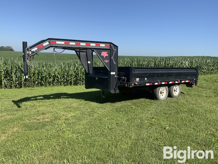 2007-pj-d8142-96"-x-14'-t/a-gooseneck-deckover-dump-trailer-image-1